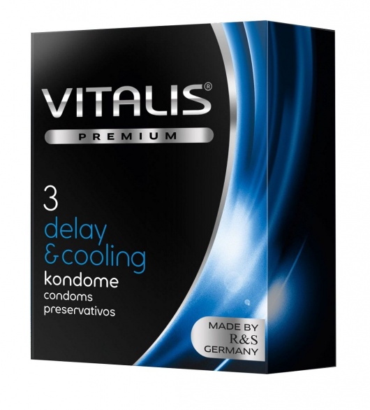 Презервативы VITALIS PREMIUM delay   cooling с охлаждающим эффектом - 3 шт. - Vitalis - купить с доставкой в Прокопьевске