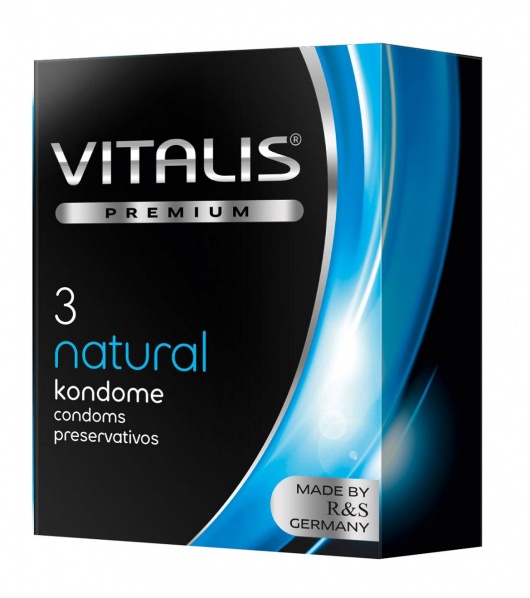 Классические презервативы VITALIS PREMIUM natural - 3 шт. - Vitalis - купить с доставкой в Прокопьевске