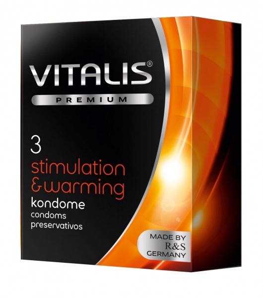 Презервативы VITALIS PREMIUM stimulation   warming с согревающим эффектом - 3 шт. - Vitalis - купить с доставкой в Прокопьевске