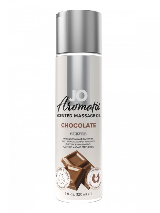 Массажное масло JO Aromatix Massage Oil Chocolate с ароматом шоколада - 120 мл. - System JO - купить с доставкой в Прокопьевске