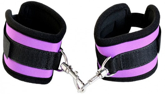 Наручники из неопрена фиолетового цвета - ToyFa - купить с доставкой в Прокопьевске