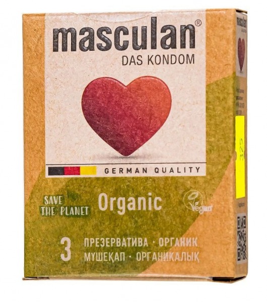 Экологически чистые презервативы Masculan Organic - 3 шт. - Masculan - купить с доставкой в Прокопьевске