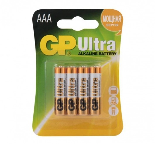 Батарейки алкалиновые GP Ultra Alkaline 24А AАA/LR03 - 4 шт. - Элементы питания - купить с доставкой в Прокопьевске