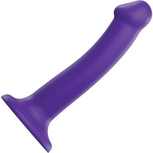 Фиолетовый фаллоимитатор-насадка Strap-On-Me Dildo Dual Density size M - 18 см. - Strap-on-me - купить с доставкой в Прокопьевске