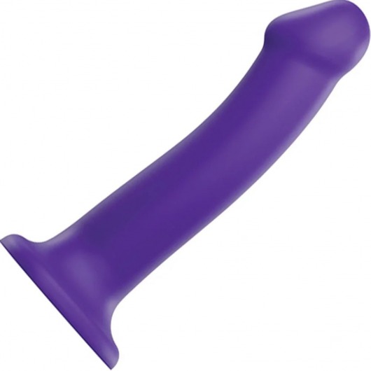 Фиолетовый фаллоимитатор-насадка Strap-On-Me Dildo Dual Density size L - 19 см. - Strap-on-me - купить с доставкой в Прокопьевске