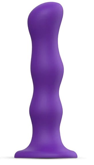 Фиолетовая насадка Strap-On-Me Dildo Geisha Balls size M - Strap-on-me - купить с доставкой в Прокопьевске