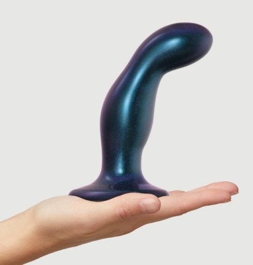 Темно-синяя насадка Strap-On-Me Dildo Plug Snaky size M - Strap-on-me - купить с доставкой в Прокопьевске