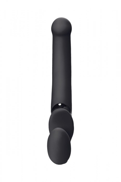 Черный безремневой вибрострапон Silicone Bendable Strap-On - size XL - Strap-on-me - купить с доставкой в Прокопьевске