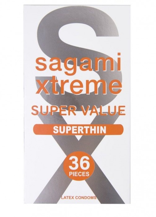 Ультратонкие презервативы Sagami Xtreme Superthin - 36 шт. - Sagami - купить с доставкой в Прокопьевске