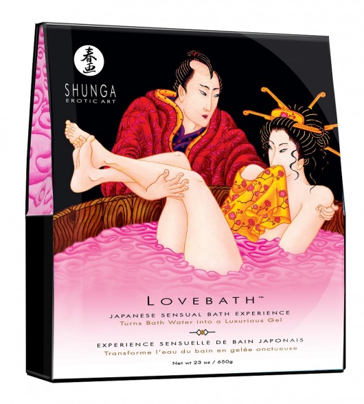 Соль для ванны Lovebath Dragon Fruit, превращающая воду в гель - 650 гр. - Shunga - купить с доставкой в Прокопьевске