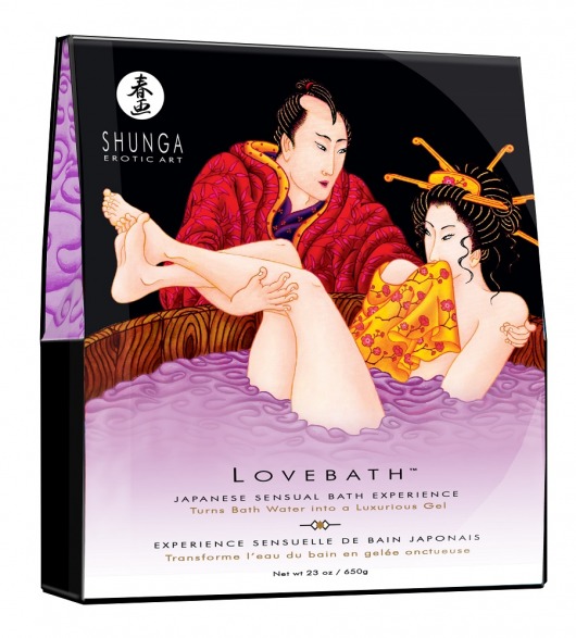 Соль для ванны Lovebath Sensual lotus, превращающая воду в гель - 650 гр. - Shunga - купить с доставкой в Прокопьевске