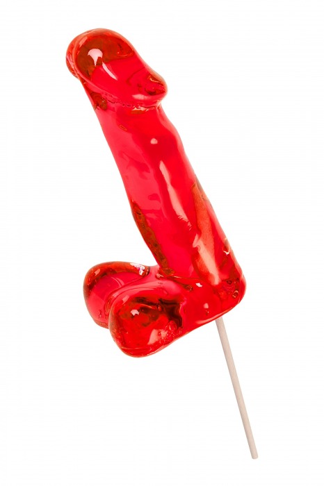 Красный леденец в форме члена со вкусом виски - 173 гр. - Sosuчki - купить с доставкой в Прокопьевске