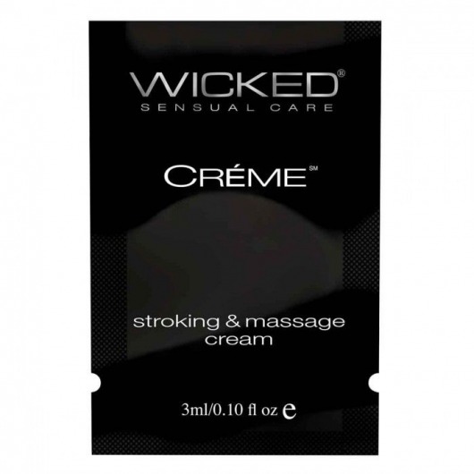 Крем для массажа и мастурбации Wicked Stroking and Massage Creme - 3 мл. - Wicked - купить с доставкой в Прокопьевске