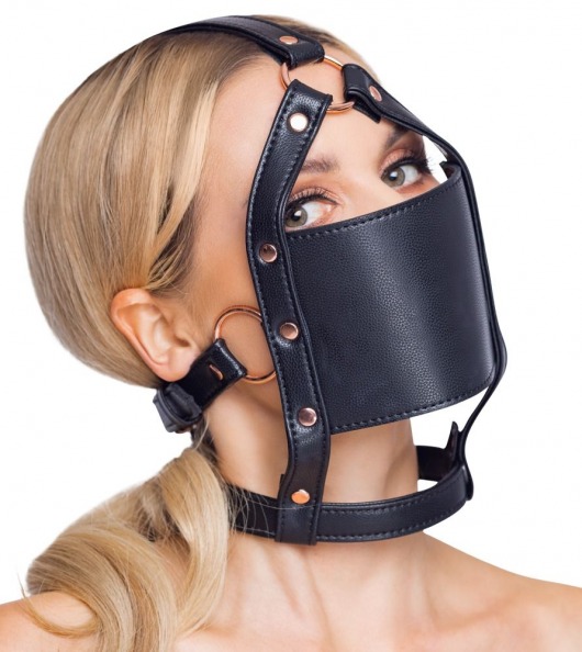 Черный намордник с кляпом-шаром Head Harness With A Gag - Orion - купить с доставкой в Прокопьевске