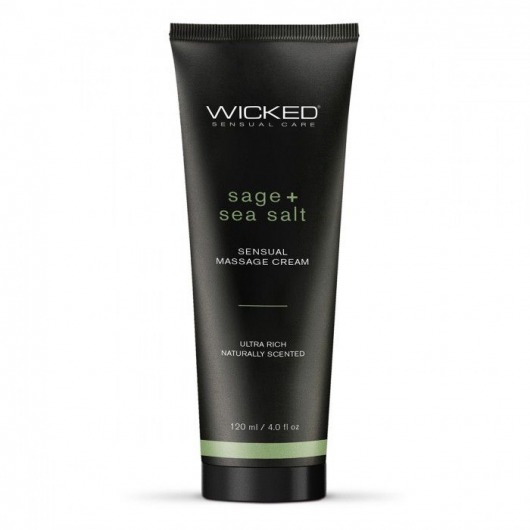 Массажный легкий крем WICKED Sage plus Sea Salt - 120 мл. - Wicked - купить с доставкой в Прокопьевске