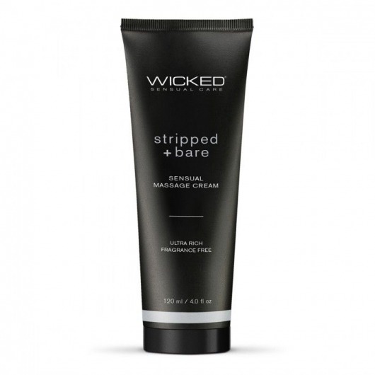 Массажный легкий крем WICKED Stripped plus Bare - 120 мл. - Wicked - купить с доставкой в Прокопьевске