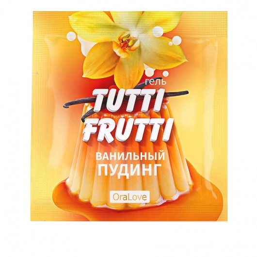 Пробник гель-смазки Tutti-frutti со вкусом ванильного пудинга - 4 гр. - Биоритм - купить с доставкой в Прокопьевске