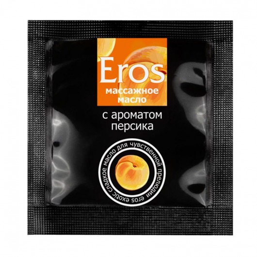 Саше массажного масла Eros exotic с ароматом персика - 4 гр. - Биоритм - купить с доставкой в Прокопьевске