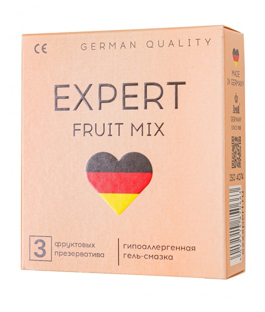 Ароматизированные презервативы EXPERT Fruit Mix - 3 шт. - Expert - купить с доставкой в Прокопьевске