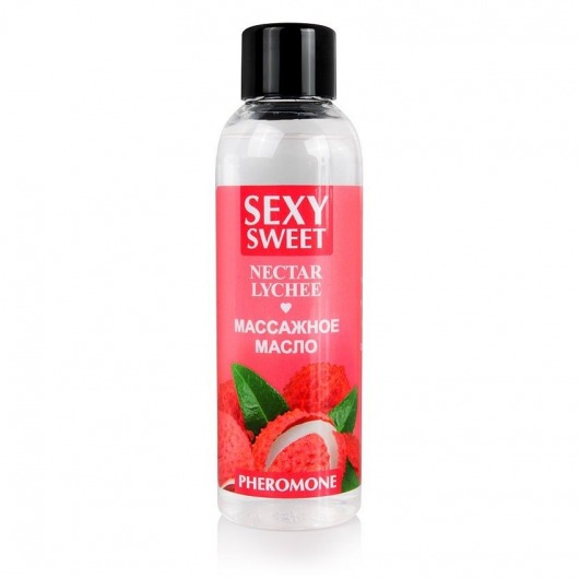 Массажное масло Sexy Sweet Nectar Lychee с феромонами и ароматом личи - 75 мл. - Биоритм - купить с доставкой в Прокопьевске