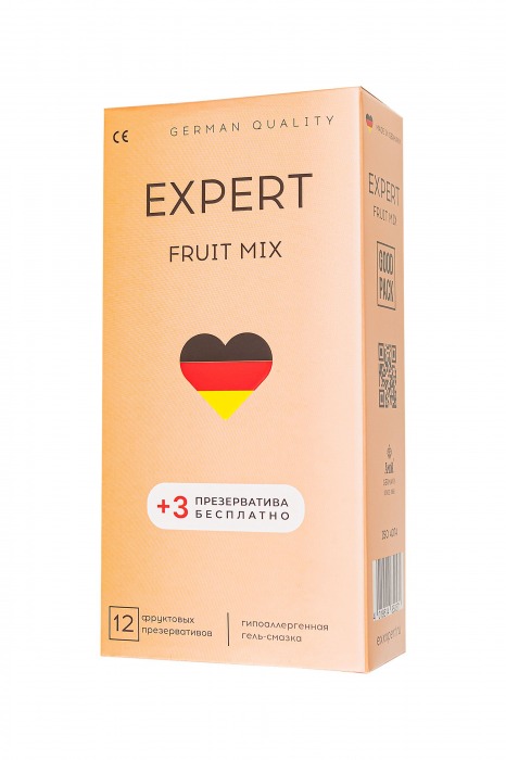 Ароматизированные презервативы EXPERT Fruit Mix - 12 шт.(+3 в подарок) - Expert - купить с доставкой в Прокопьевске