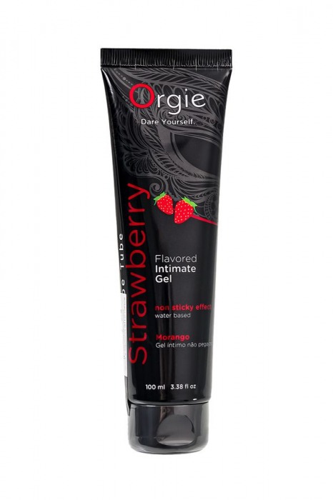 Интимный гель на водной основе Lube Tube Strawberry с клубничным вкусом - 100 мл. - ORGIE - купить с доставкой в Прокопьевске