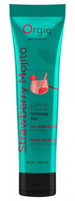 Съедобный интимный гель Orgie Lube Tube Cocktail Strawberry Mojito - 100 мл. - ORGIE - купить с доставкой в Прокопьевске