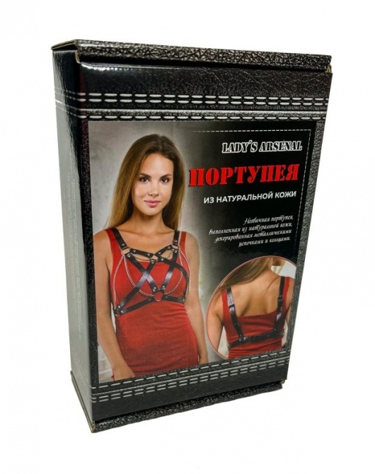 Портупея из натуральной кожи с цепочками - БДСМ Арсенал - купить с доставкой в Прокопьевске