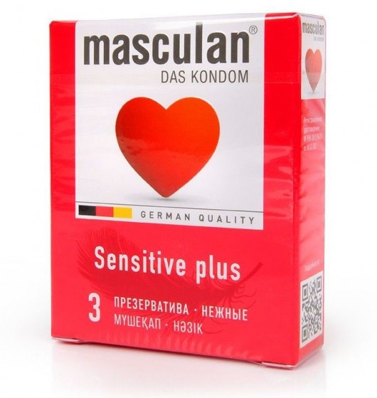 Презервативы Masculan Sensitive plus - 3 шт. - Masculan - купить с доставкой в Прокопьевске