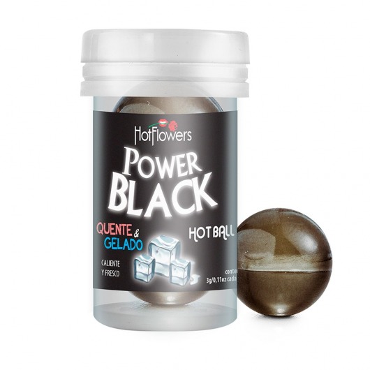 Интимный гель Power Black Hot Ball с охлаждающе-разогревающим эффектом (2 шарика по 3 гр.) - HotFlowers - купить с доставкой в Прокопьевске