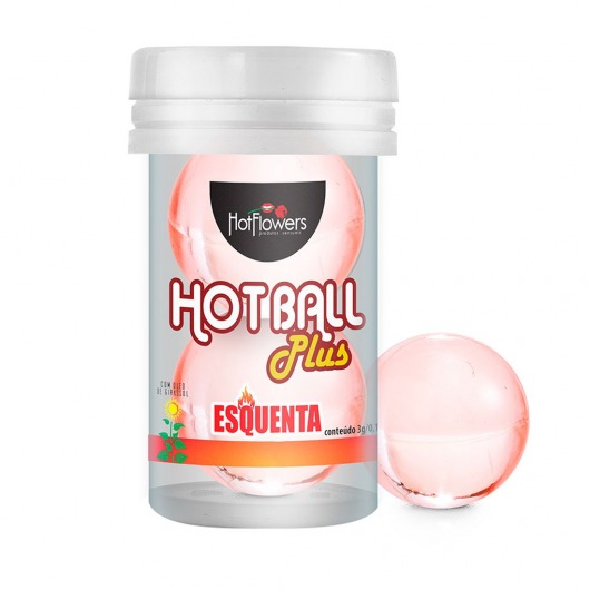 Лубрикант на масляной основе Hot Ball Plus с разогревающим эффектом (2 шарика по 3 гр.) - HotFlowers - купить с доставкой в Прокопьевске