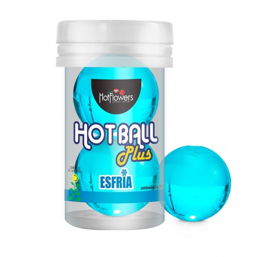 Лубрикант на масляной основе Hot Ball Plus с охлаждающим эффектом (2 шарика по 3 гр.) - HotFlowers - купить с доставкой в Прокопьевске