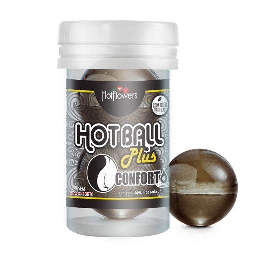 Анальный лубрикант на масляной основе Hot Ball Plus Conforto (2 шарика по 3 гр.) - HotFlowers - купить с доставкой в Прокопьевске