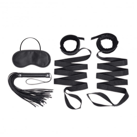 Эротический набор 4PC Bondage Bed Strap   Flogger Kit - Lux Fetish - купить с доставкой в Прокопьевске