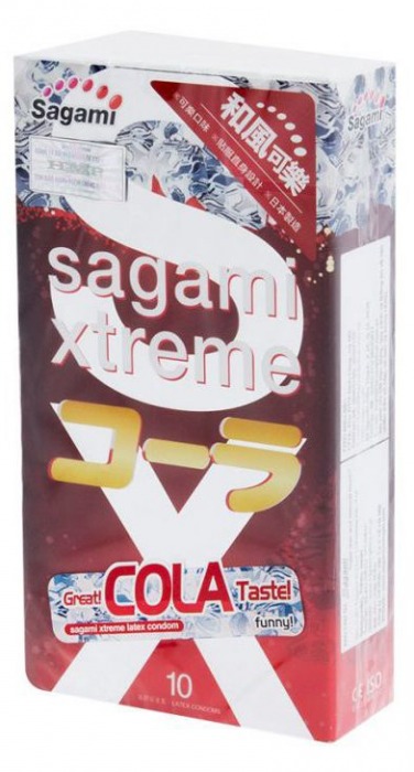 Ароматизированные презервативы Sagami Xtreme COLA - 10 шт. - Sagami - купить с доставкой в Прокопьевске