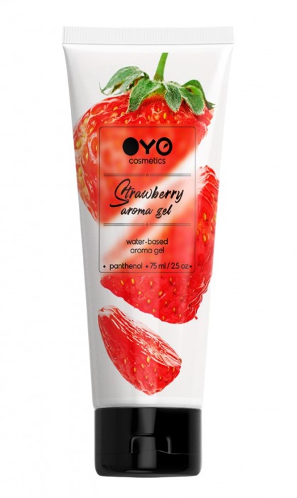 Лубрикант на водной основе OYO Aroma Gel Strawberry с ароматом клубники - 75 мл. - OYO - купить с доставкой в Прокопьевске