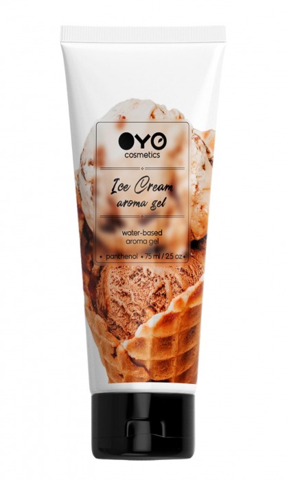 Лубрикант на водной основе OYO Aroma Gel Ice Cream с ароматом пломбира - 75 мл. - OYO - купить с доставкой в Прокопьевске