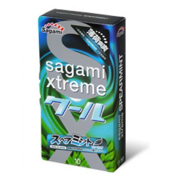 Презервативы Sagami Xtreme Mint с ароматом мяты - 10 шт. - Sagami - купить с доставкой в Прокопьевске