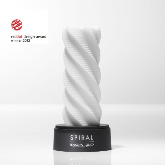 Белый 3D мастурбатор SPIRAL - Tenga - в Прокопьевске купить с доставкой