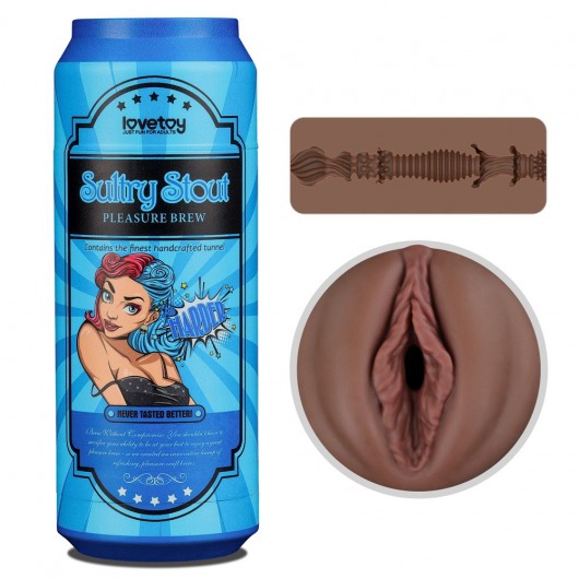 Коричневый мастурбатор-вагина Pleasure Brew Masturbator-Sultry Stout в банке - Lovetoy - в Прокопьевске купить с доставкой