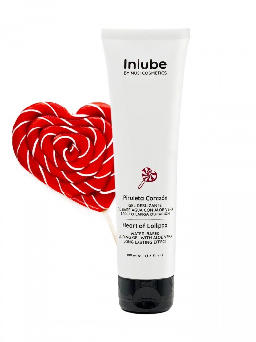 Смазка на водной основе Nuei Inlube Lollipop с алоэ вера и ароматом леденцов - 100 мл. - Nuei cosmetics - купить с доставкой в Прокопьевске