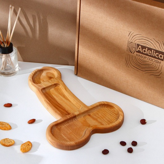 Деревянное блюдо для подачи в форме члена (32,5 х 20 х 1,7 см) - Сима-Ленд - купить с доставкой в Прокопьевске