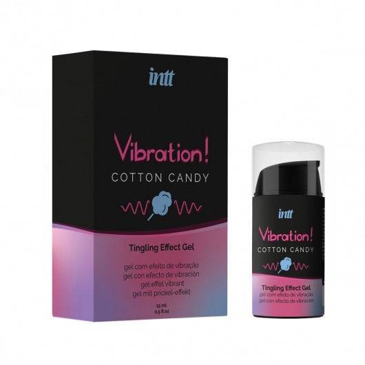 Жидкий вибратор Vibration Cotton Candy с ароматом сахарной ваты - 15 мл. - INTT - купить с доставкой в Прокопьевске