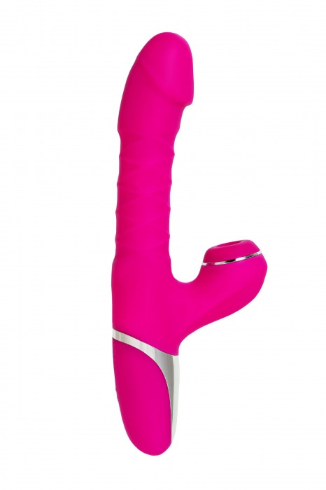 Розовый вибратор с вакуум-волновой стимуляцией клитора To-Frolly - 21,5 см. - JOS