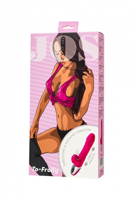 Розовый вибратор с вакуум-волновой стимуляцией клитора To-Frolly - 21,5 см. - JOS