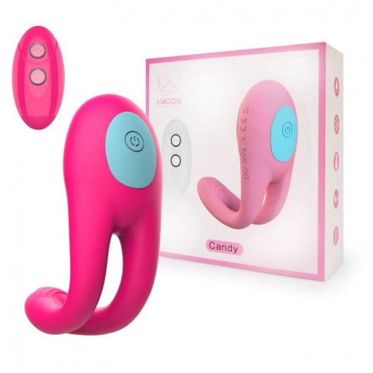 Розовое виброкольцо с пультом ДУ - I-MOON - в Прокопьевске купить с доставкой