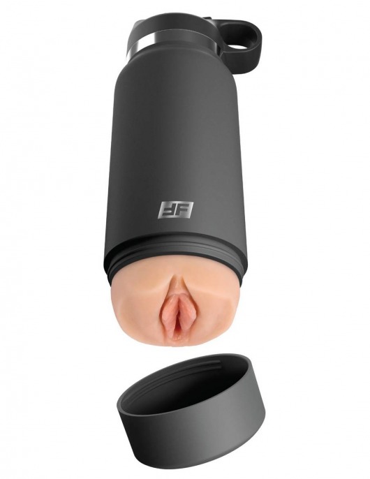 Серый мастурбатор в виде бутылки F*ck Flask - Pipedream - в Прокопьевске купить с доставкой