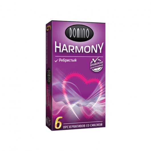 Презервативы с рёбрышками Domino Harmony - 6 шт. - Domino - купить с доставкой в Прокопьевске