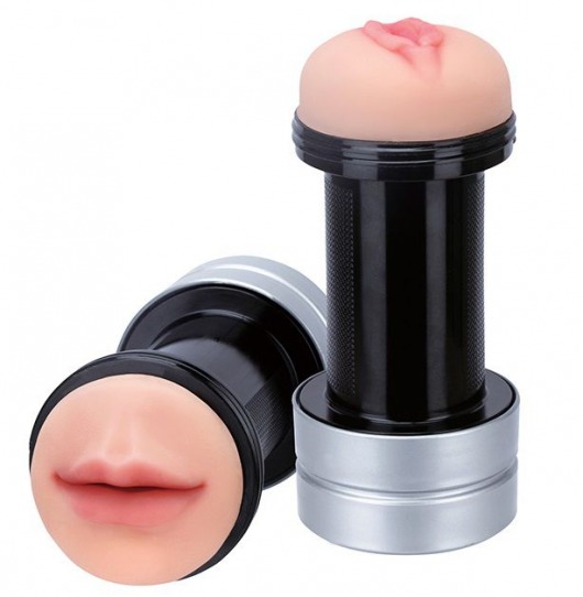 Двусторонний мастурбатор REALSTUFF 2 IN 1 HUMMER MOUTH   VAGINA - ротик и вагина - Dream Toys - в Прокопьевске купить с доставкой