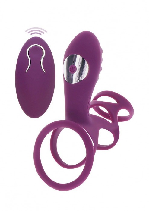 Фиолетовая эрекционная вибронасадка Halo Halo C-Ring Sleeve - Toy Joy - в Прокопьевске купить с доставкой